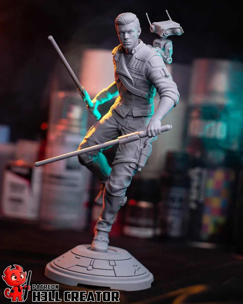 Cal Kestis | Fan Art | 3D Printed Resin Model Garage Kit | *Un-Painted* | H3LL Creator 10