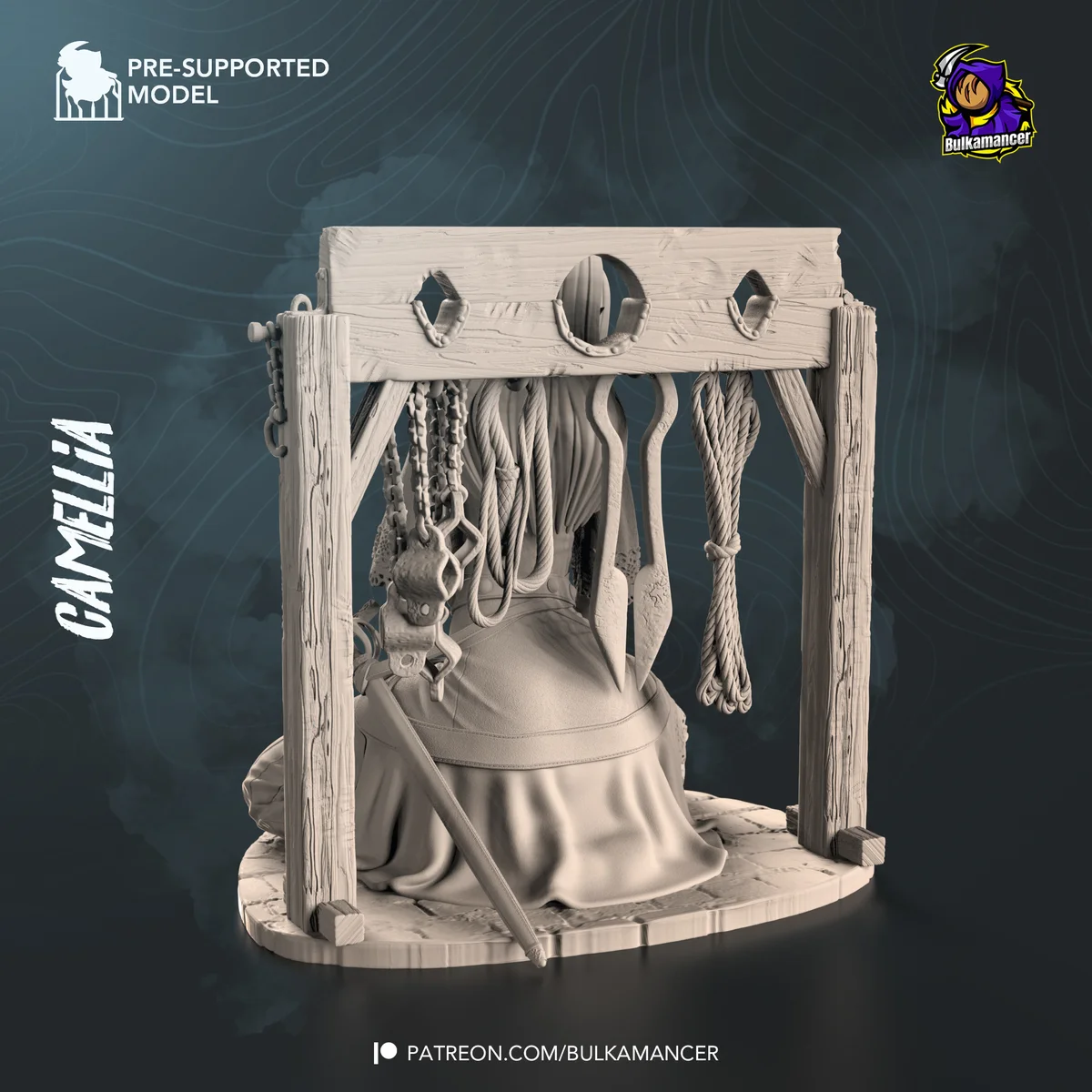 Camellia | Fan Art | 3D Printed Resin Model Garage Kit | *Un-Painted* | Bulkamancer 3
