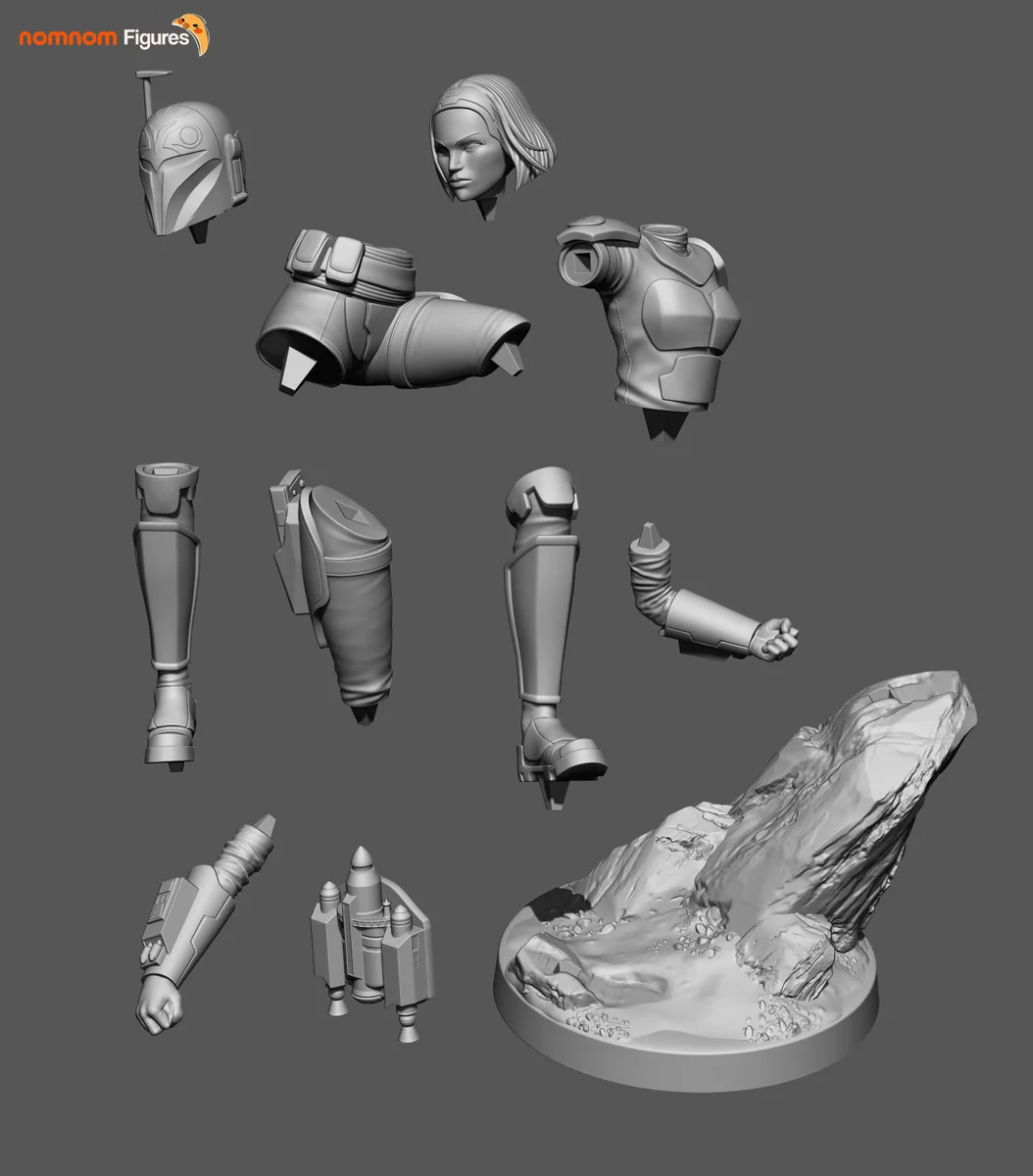 Bo-Katan Kryze | Fan Art | 3D Printed Resin Model Garage Kit | *Un-Painted* | Nomnom 3