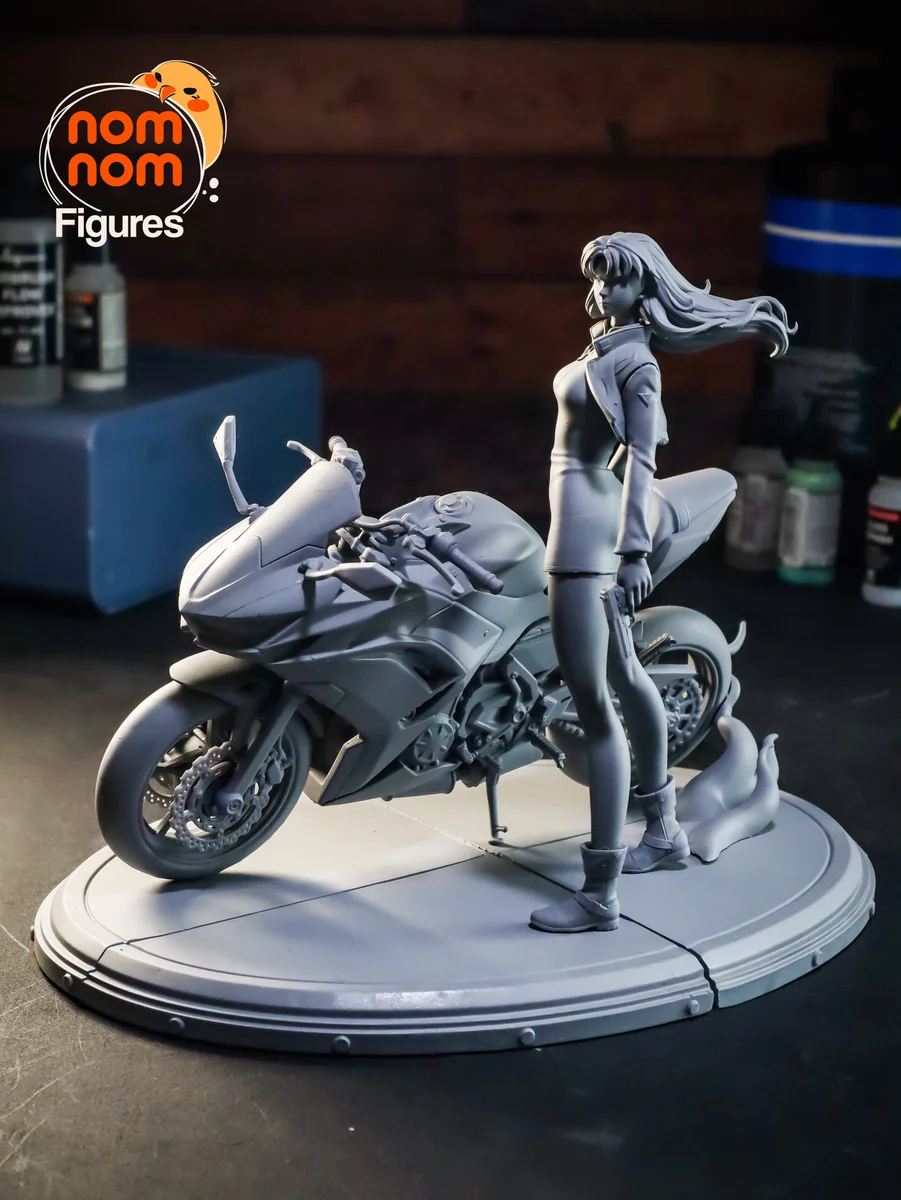 Misato | Fan Art | 3D Printed Resin Model Garage Kit | *Un-Painted* | Nomnom 9