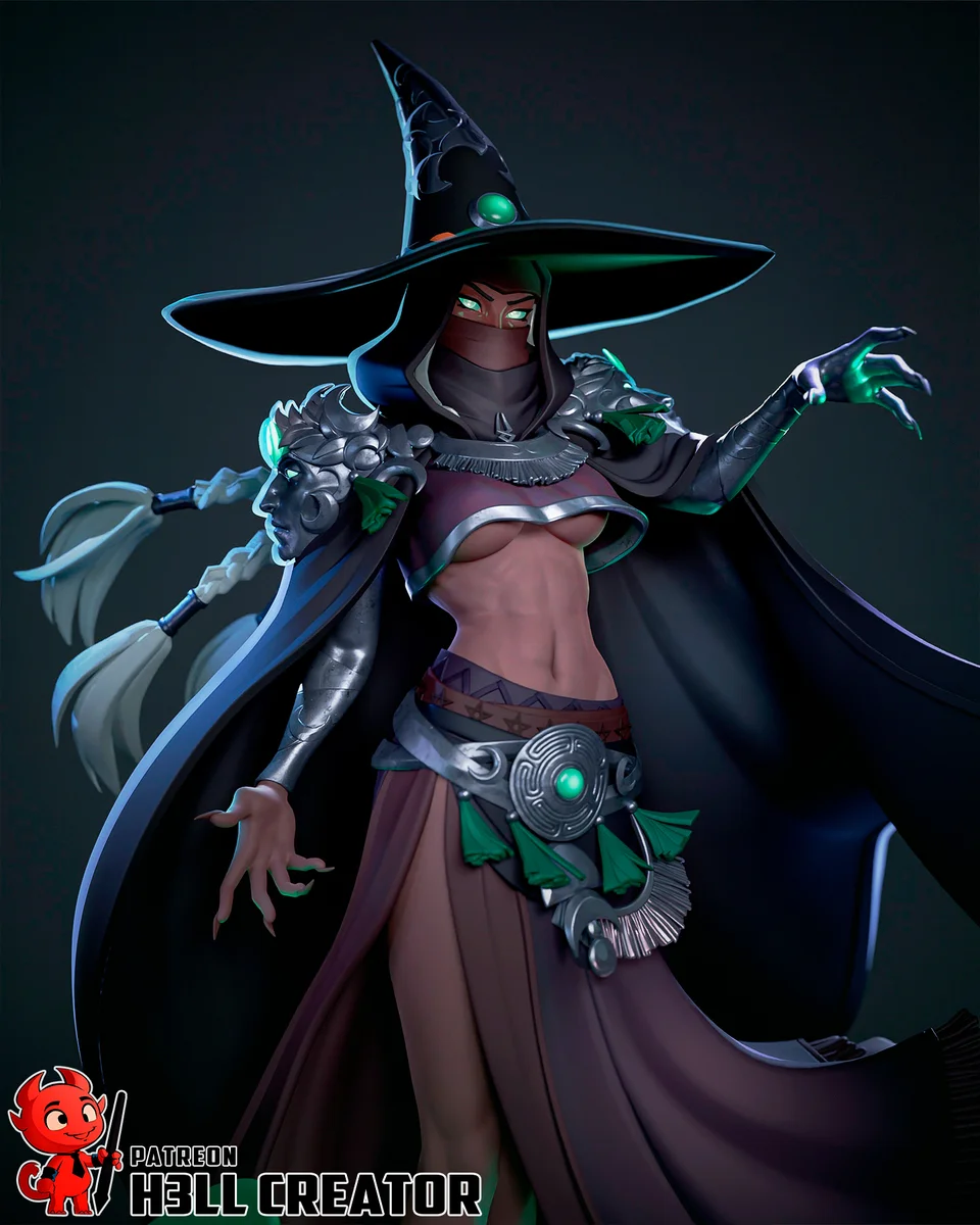Hecate | Fan Art | 3D Printed Resin Model Garage Kit | *Un-Painted* | H3LL Creator