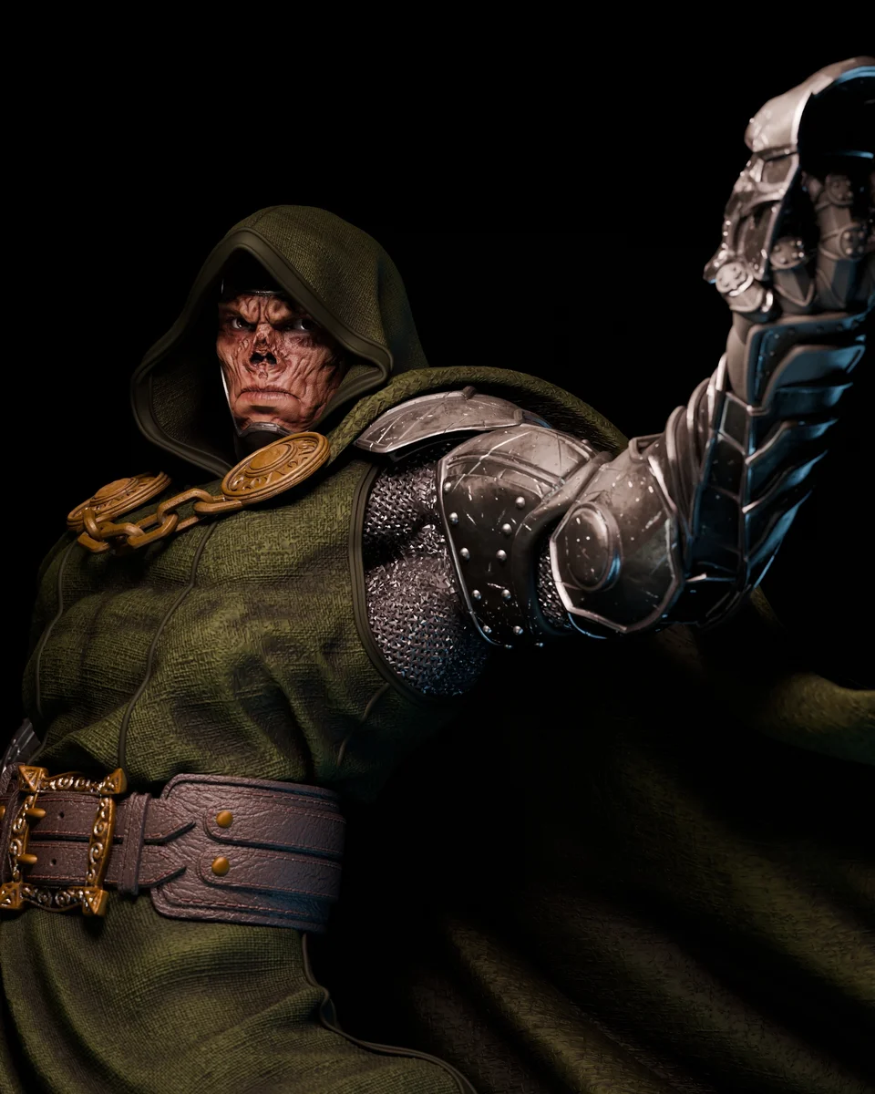 Doctor Doom | Fan Art | 3D Printed Resin Model Garage Kit | *Un-Painted* | ZEZ Studio 8