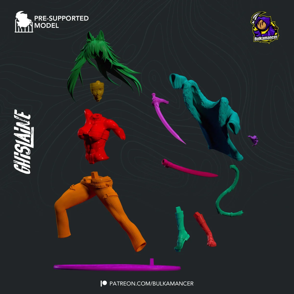 Ghislaine Dedoldia | Fan Art | 3D Printed Resin Model Garage Kit | *Un-Painted* | Bulkamancer 4