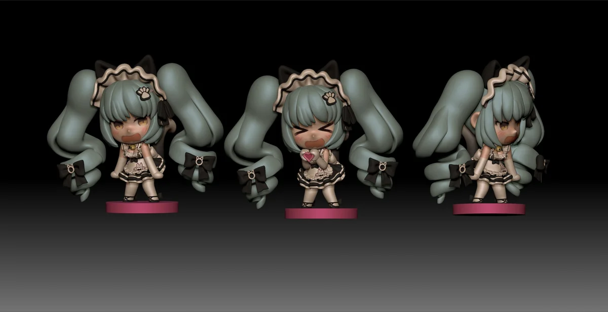 Chibi Privaty Maid | Fan Art | 3D Printed Resin Model Garage Kit | *Un-Painted* | Sin3Dstudio