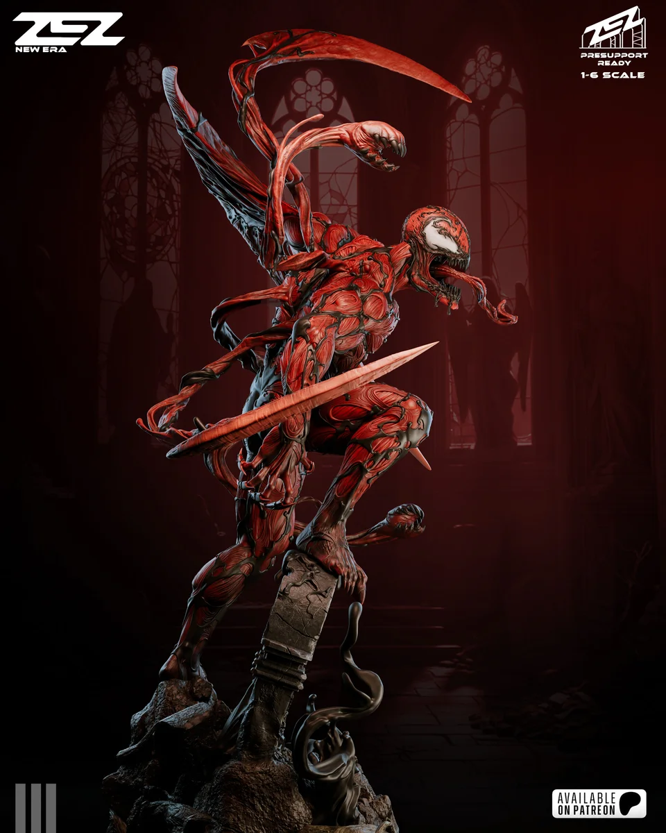 Carnage | Fan Art | 3D Printed Resin Model Garage Kit | *Un-Painted* | ZEZ Studio 6