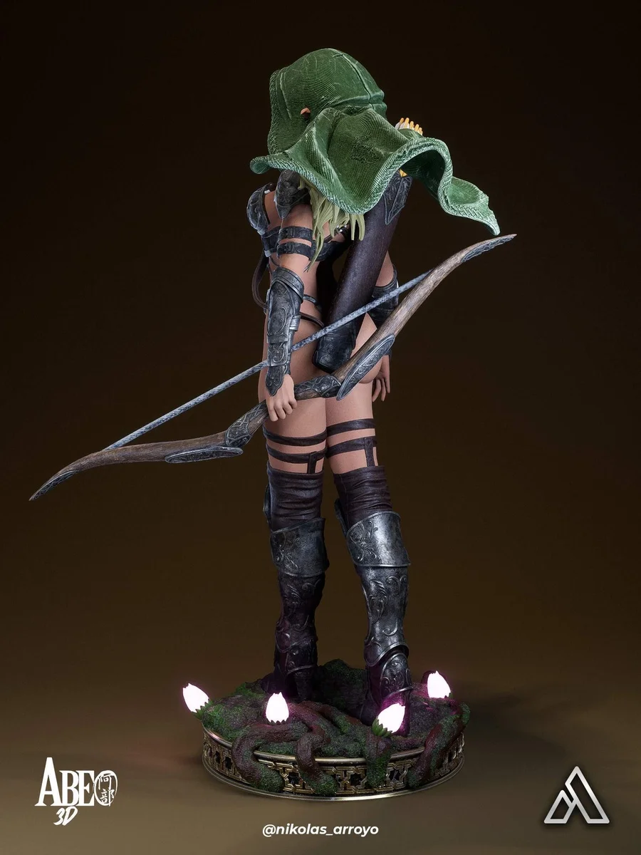 Elaria Shadownleaf | Fan Art | 3D Printed Resin Model Garage Kit | *Un-Painted* | Abe3D 14