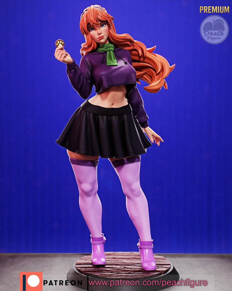 Daphne | Fan Art | 3D Printed Resin Model Garage Kit | *Un-Painted* | Peach Figure 4