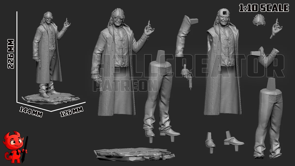 Victor Gideon | Fan Art | 3D Printed Resin Model Garage Kit | *Un-Painted* | H3LL Creator 13