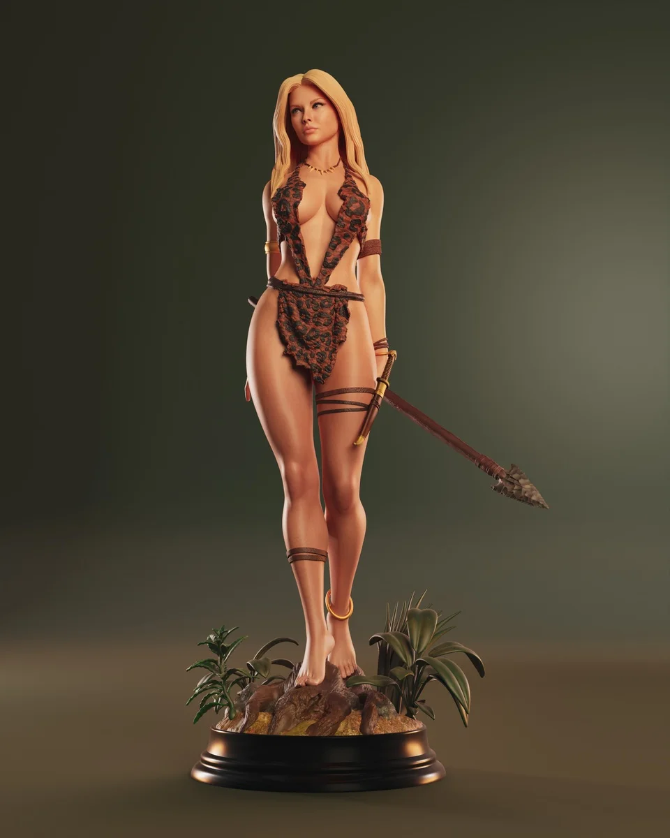 Sheena | Fan Art | 3D Printed Resin Model Garage Kit | *Un-Painted* | Abe3D 4