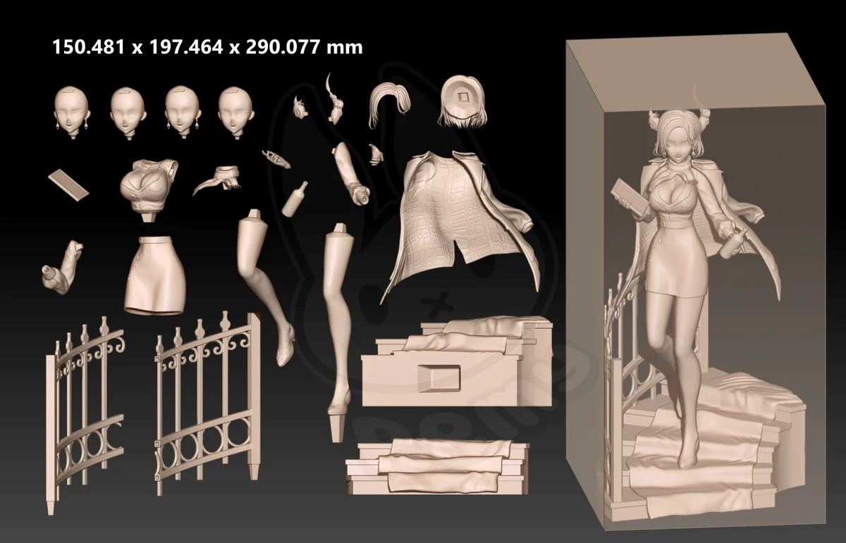Nerissa Ravencroft | Fan Art | 3D Printed Resin Model Garage Kit | *Un-Painted* | Remy Sculpts 7