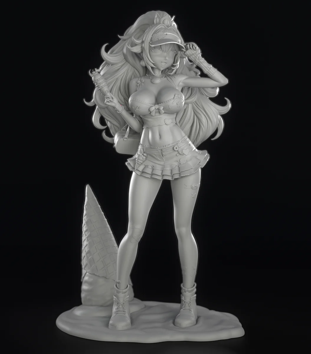Princess Peach | Fan Art | 3D Printed Resin Model Garage Kit | *Un-Painted* | Inari Figure 7