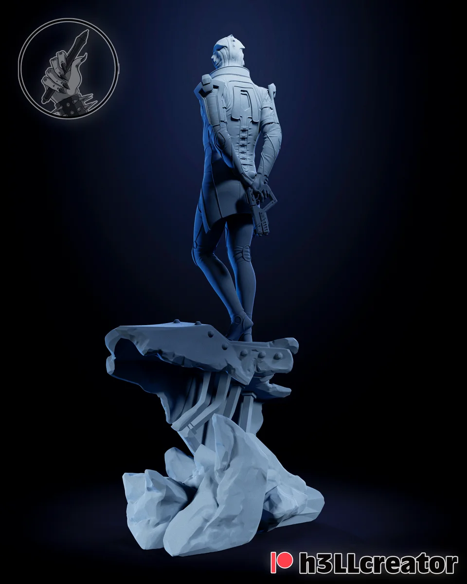 Thane Krios | Fan Art | 3D Printed Resin Model Garage Kit | *Un-Painted* | H3LL Creator 4