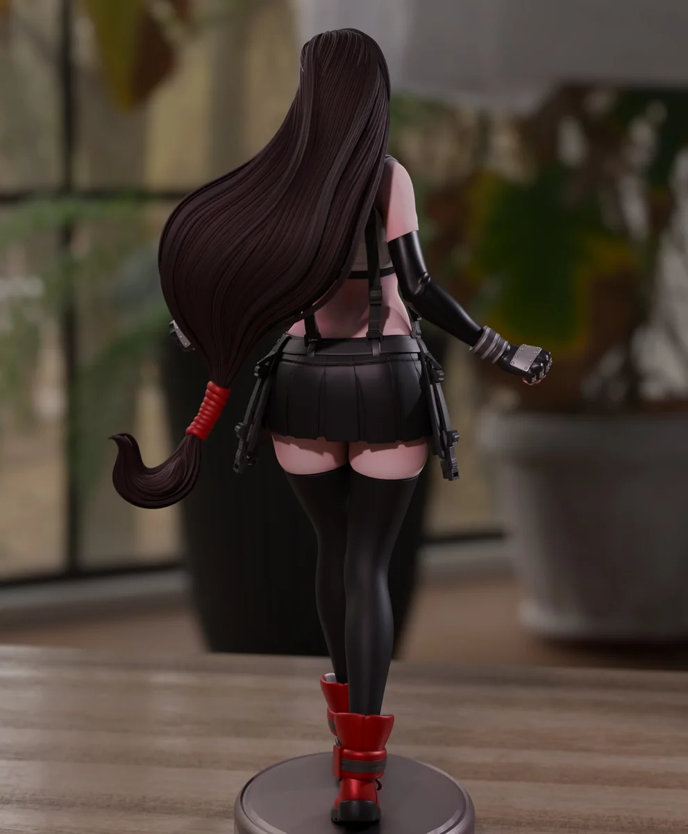 Tifa | Fan Art | 3D Printed Resin Model Garage Kit | *Un-Painted* | Momoji 4
