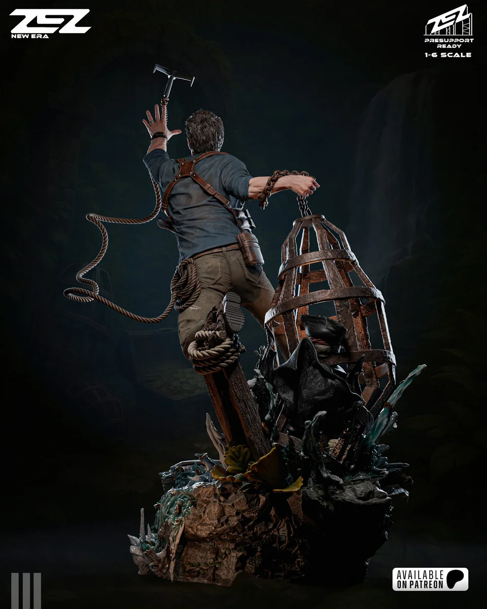 Nathan Drake | Fan Art | 3D Printed Resin Model Garage Kit | *Un-Painted* | ZEZ Studio 3