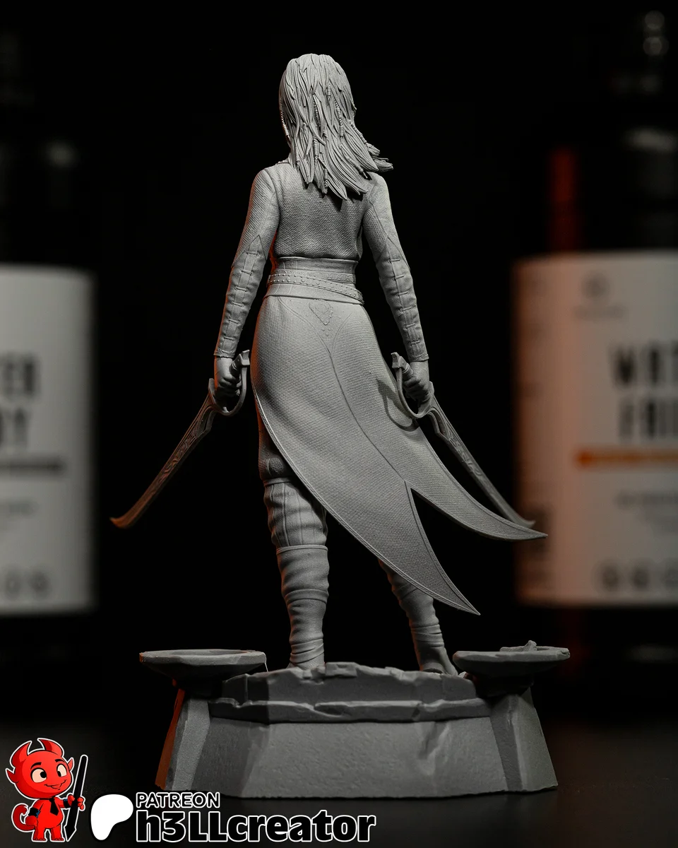 Jaheira | Fan Art | 3D Printed Resin Model Garage Kit | *Un-Painted* | H3LL Creator 8