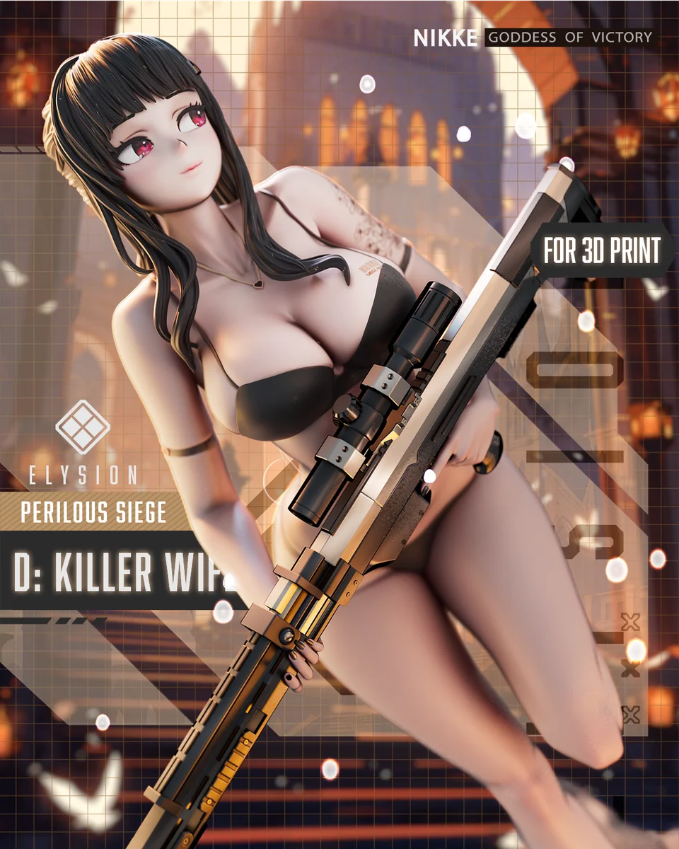 D Killer Wife | Fan Art | 3D Printed Resin Model Garage Kit | *Un-Painted* | Hybris Studios 8
