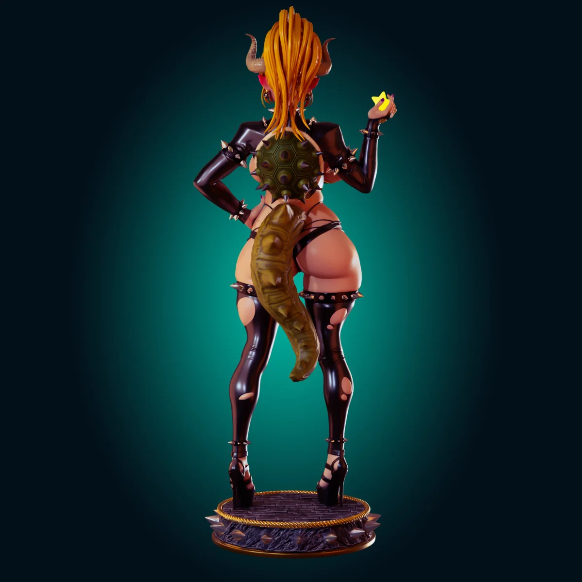Bowsette | Fan Art | 3D Printed Resin Model Garage Kit | *Un-Painted* | Officer Rhu 3
