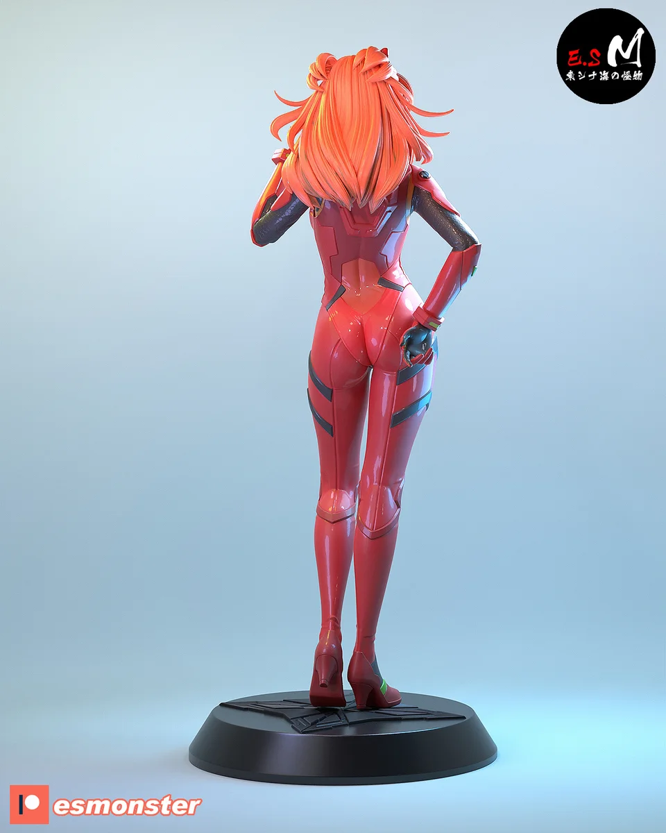 Asuka | Fan Art | 3D Printed Resin Model Garage Kit | *Un-Painted* | ES Monster 6