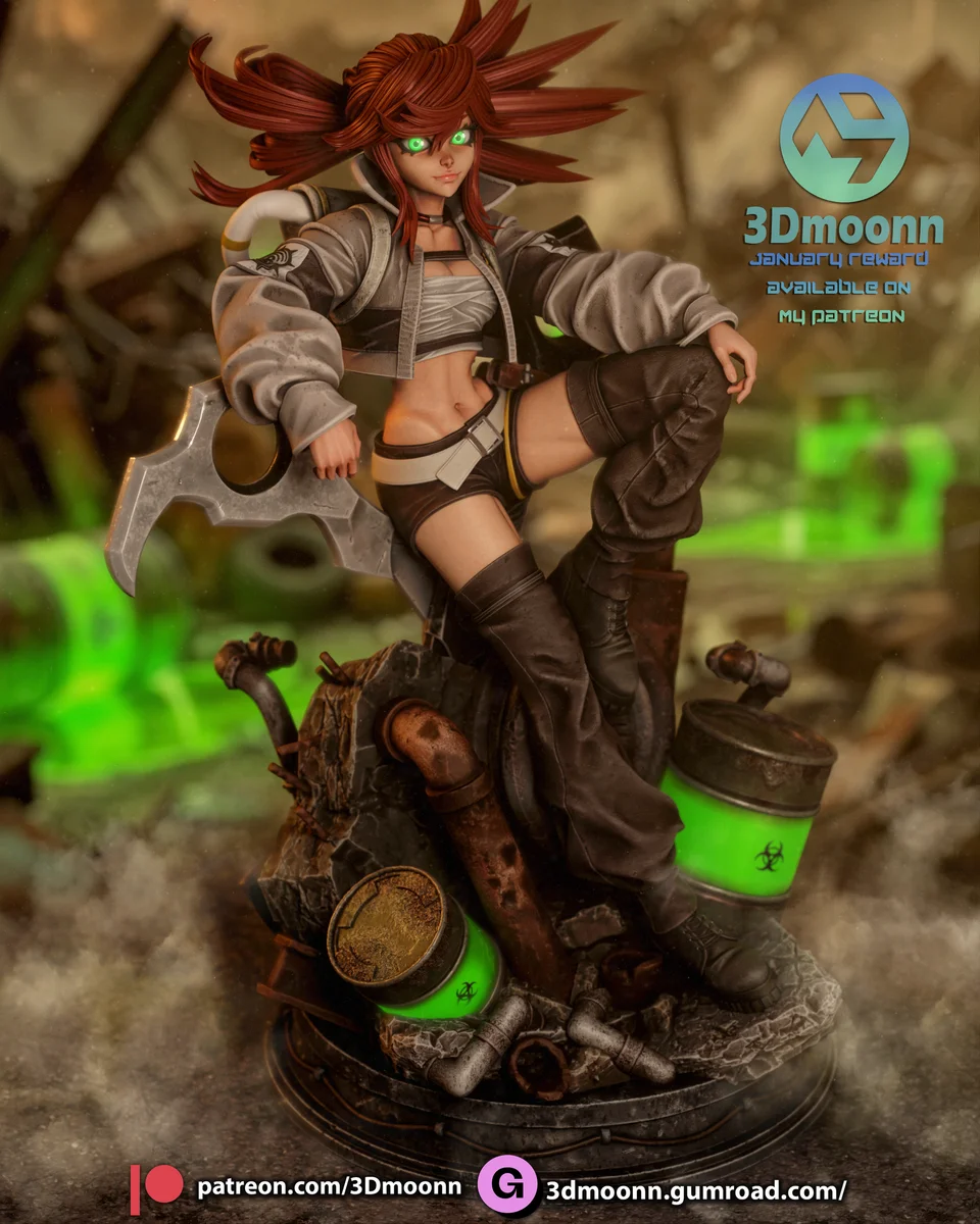 Riyo | Fan Art | 3D Printed Resin Model Garage Kit | *Un-Painted* | 3DMoonn 7