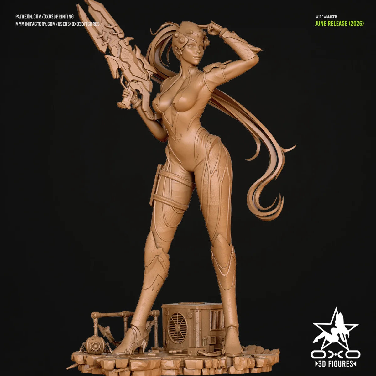 Widowmaker | Fan Art | 3D Printed Resin Model Garage Kit | *Un-Painted* | OXO3D 7