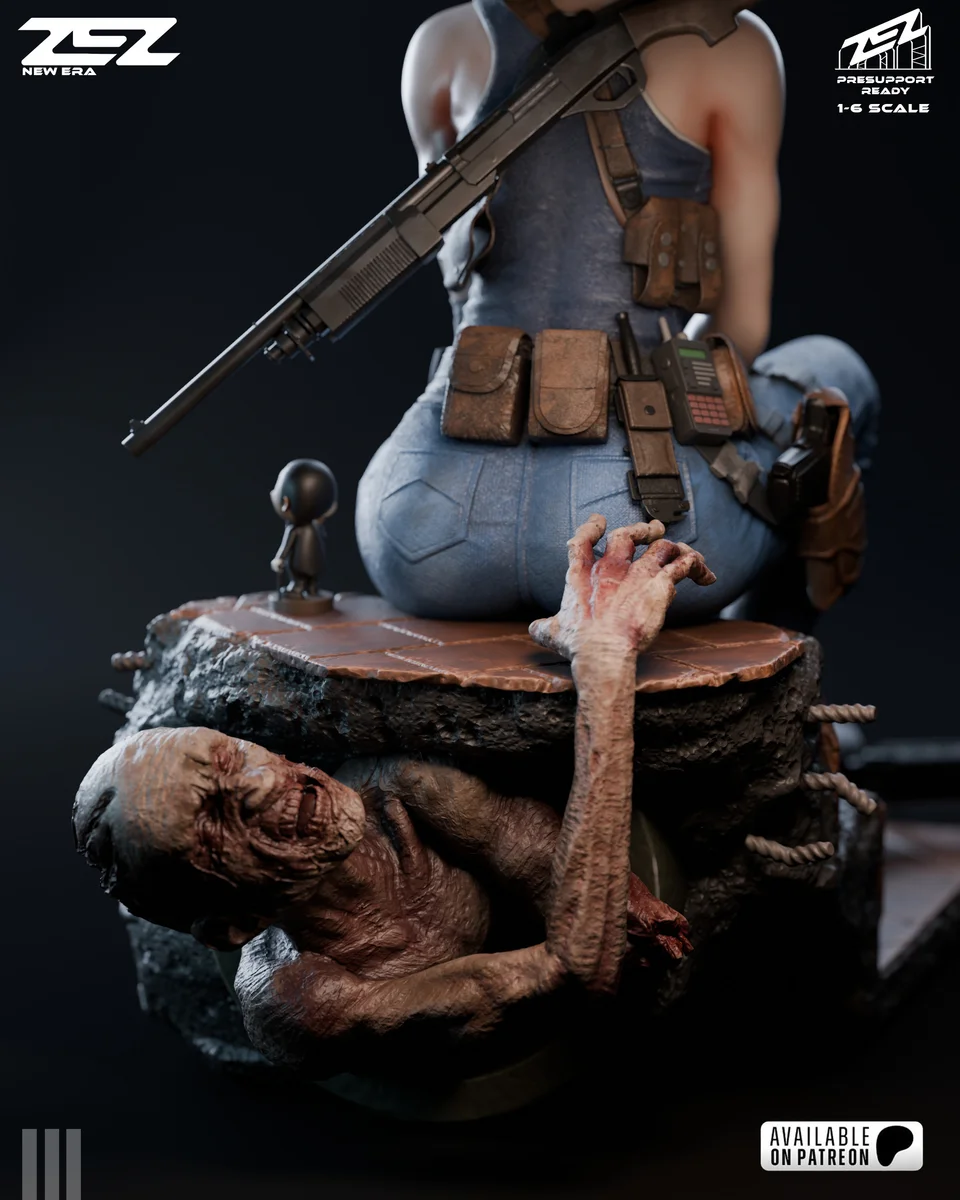 Jill Valentine | Fan Art | 3D Printed Resin Model Garage Kit | *Un-Painted* | ZEZ Studio 11