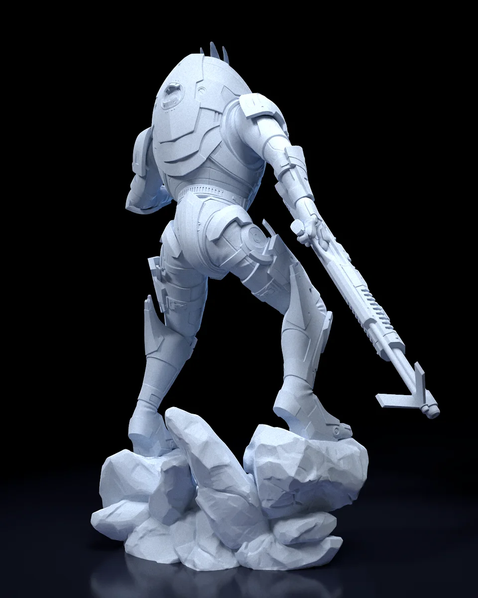 Garrus Vakarian | Fan Art | 3D Printed Resin Model Garage Kit | *Un-Painted* | H3LL Creator 4