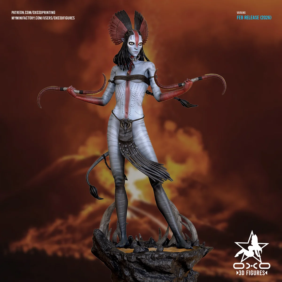 Varang | Fan Art | 3D Printed Resin Model Garage Kit | *Un-Painted* | OXO3D 3