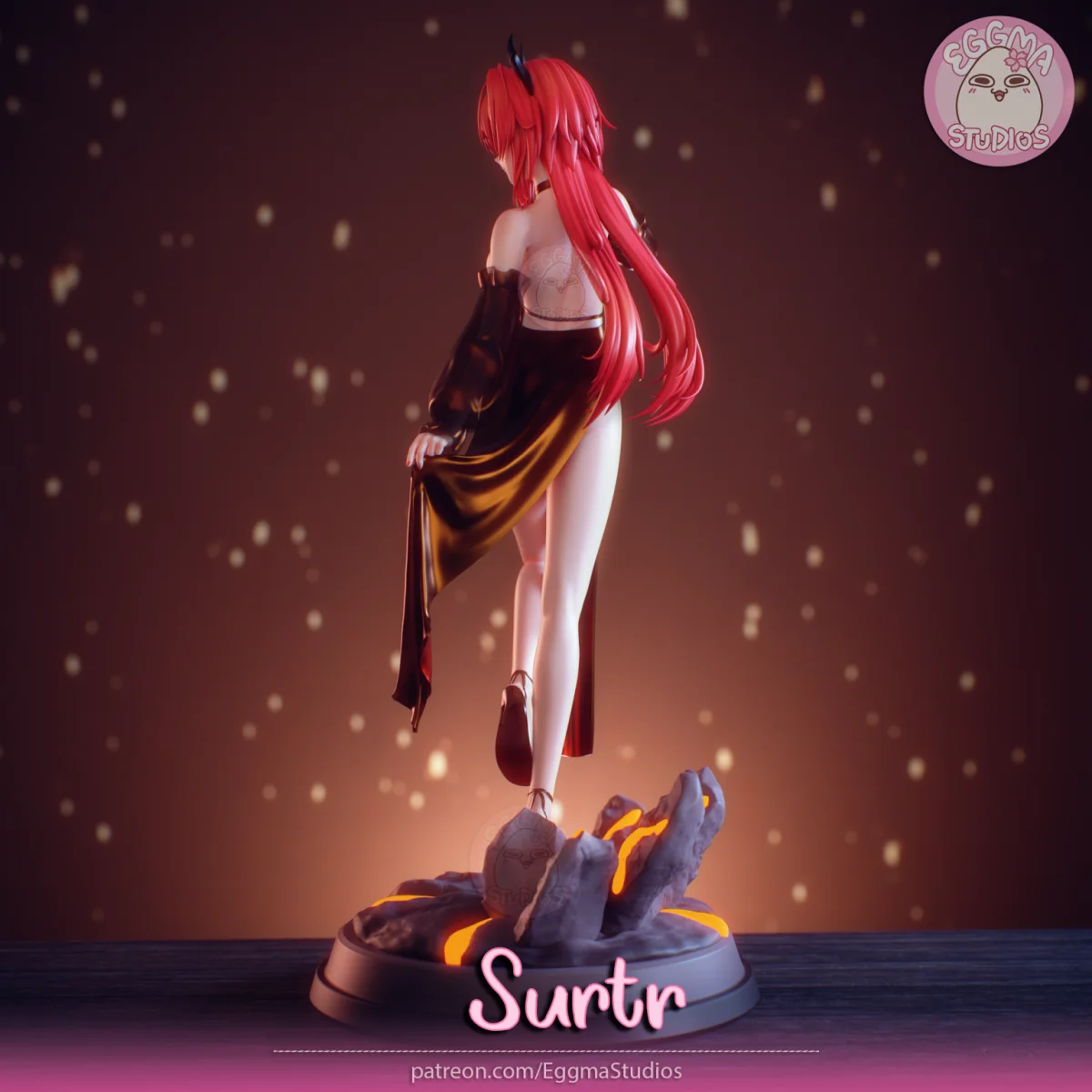 Surtr | Fan Art | 3D Printed Resin Model Garage Kit | *Un-Painted* | EggmaStudios 3