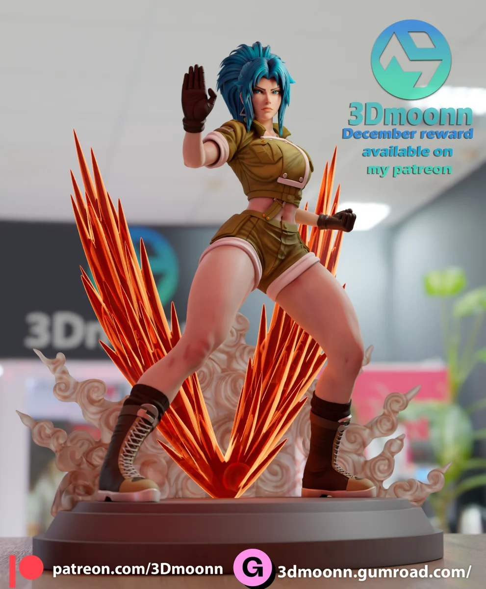 Leona | Fan Art | 3D Printed Resin Model Garage Kit | *Un-Painted* | 3DMoonn 3