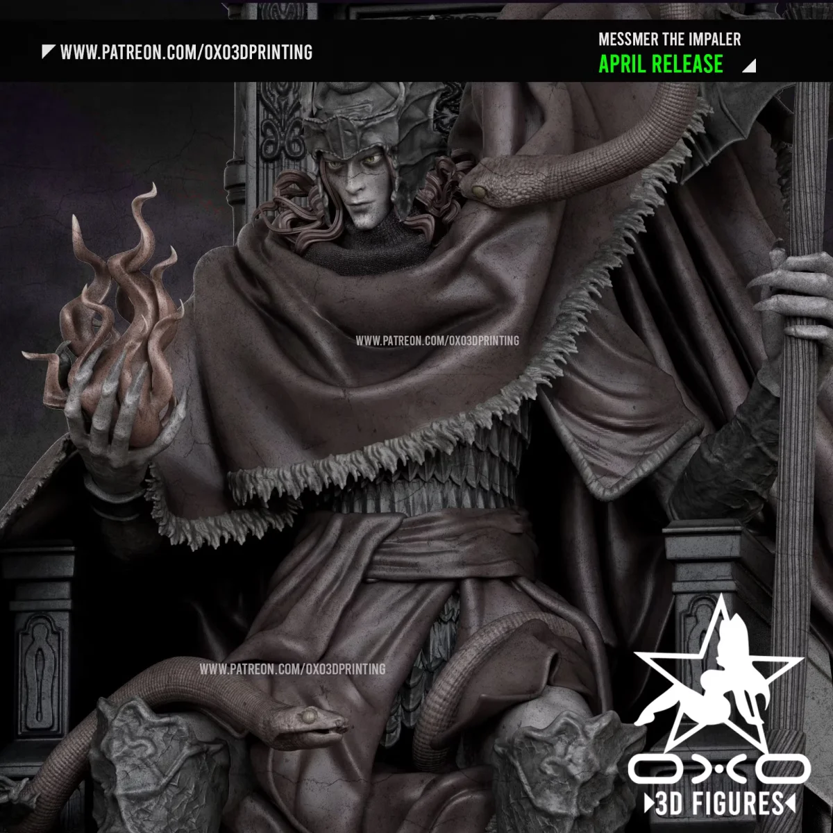 Messmer The Impaler | Fan Art | 3D Printed Resin Model Garage Kit | *Un-Painted* | OXO3D 3