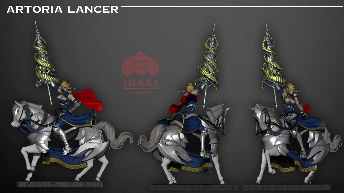 Artoria Lancer | Fan Art | 3D Printed Resin Model Garage Kit | *Un-Painted* | Inaki Sculpts 5