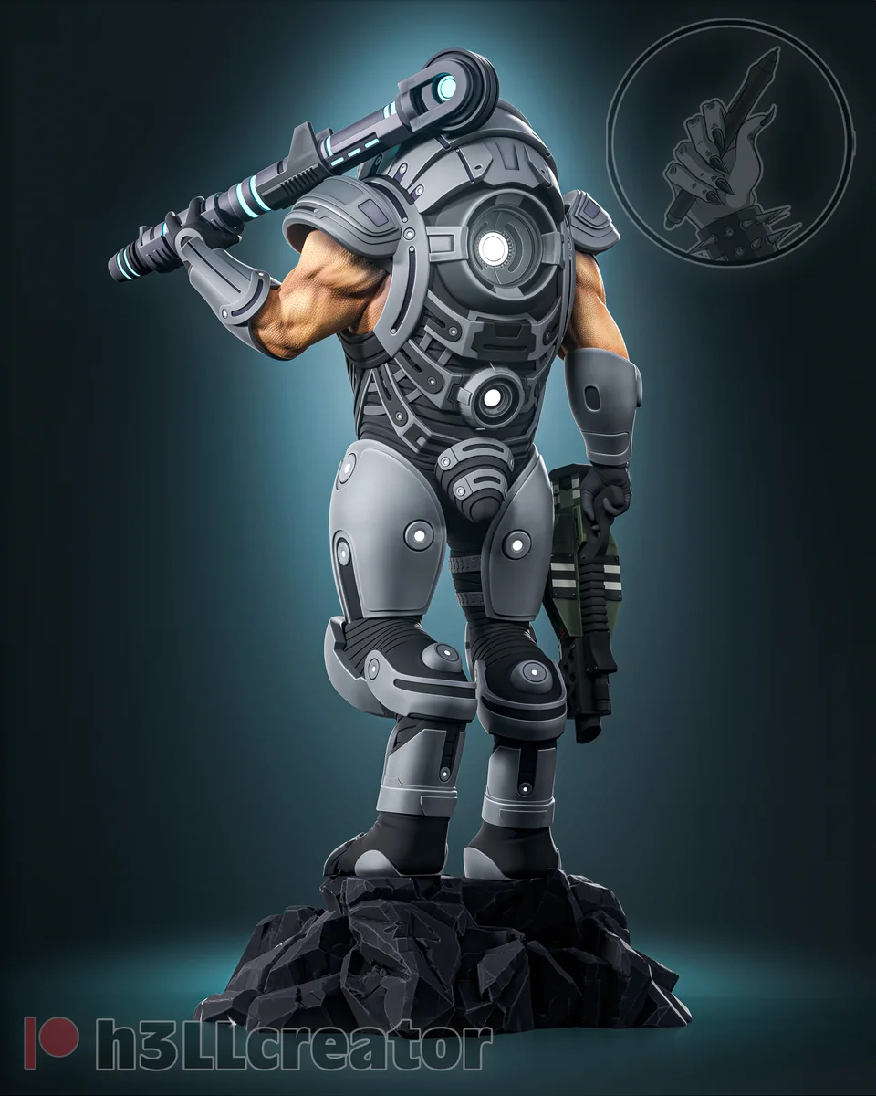 Grunt | Fan Art | 3D Printed Resin Model Garage Kit | *Un-Painted* | H3LL Creator 6
