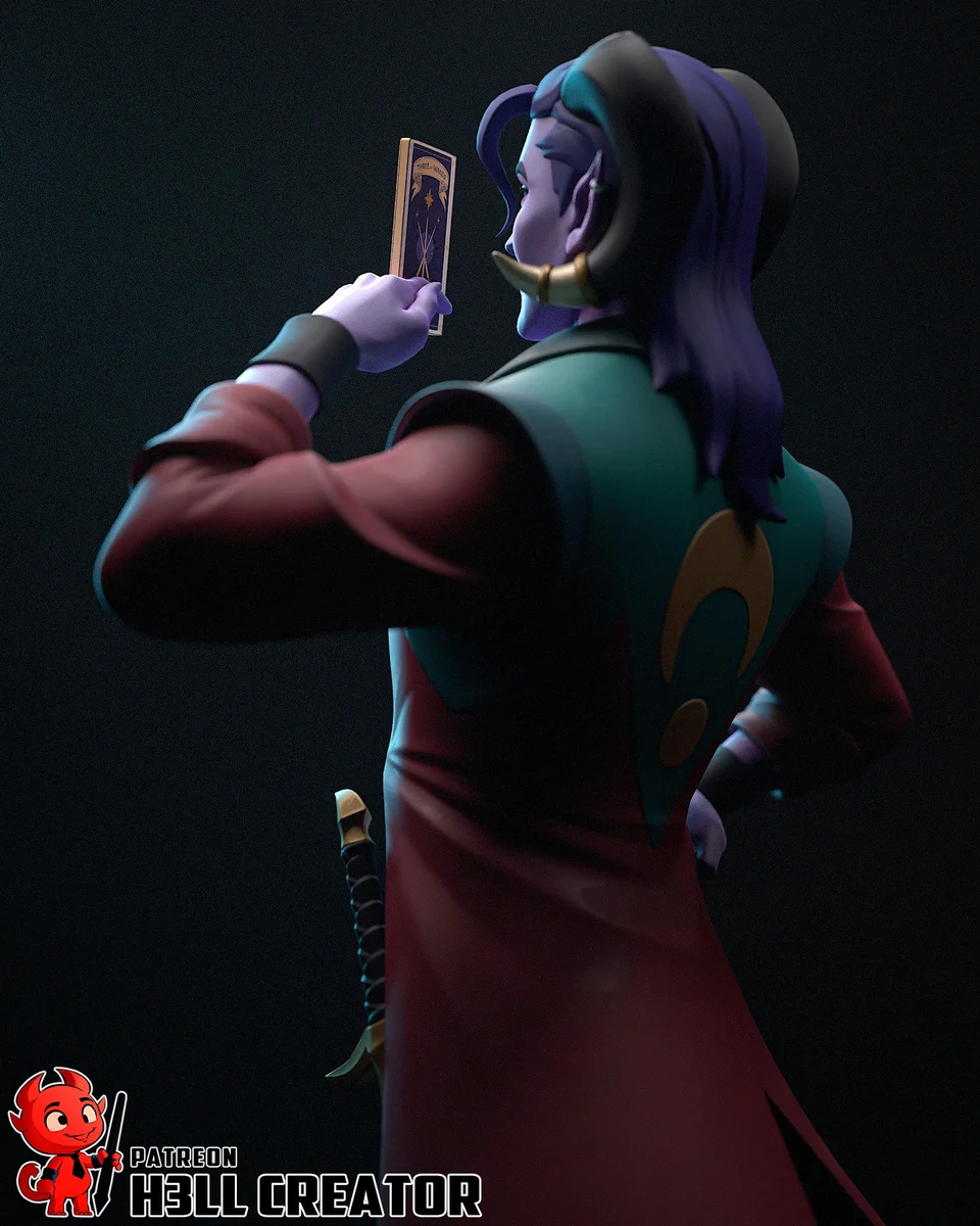 Mollymauk | Fan Art | 3D Printed Resin Model Garage Kit | *Un-Painted* | H3LL Creator 5