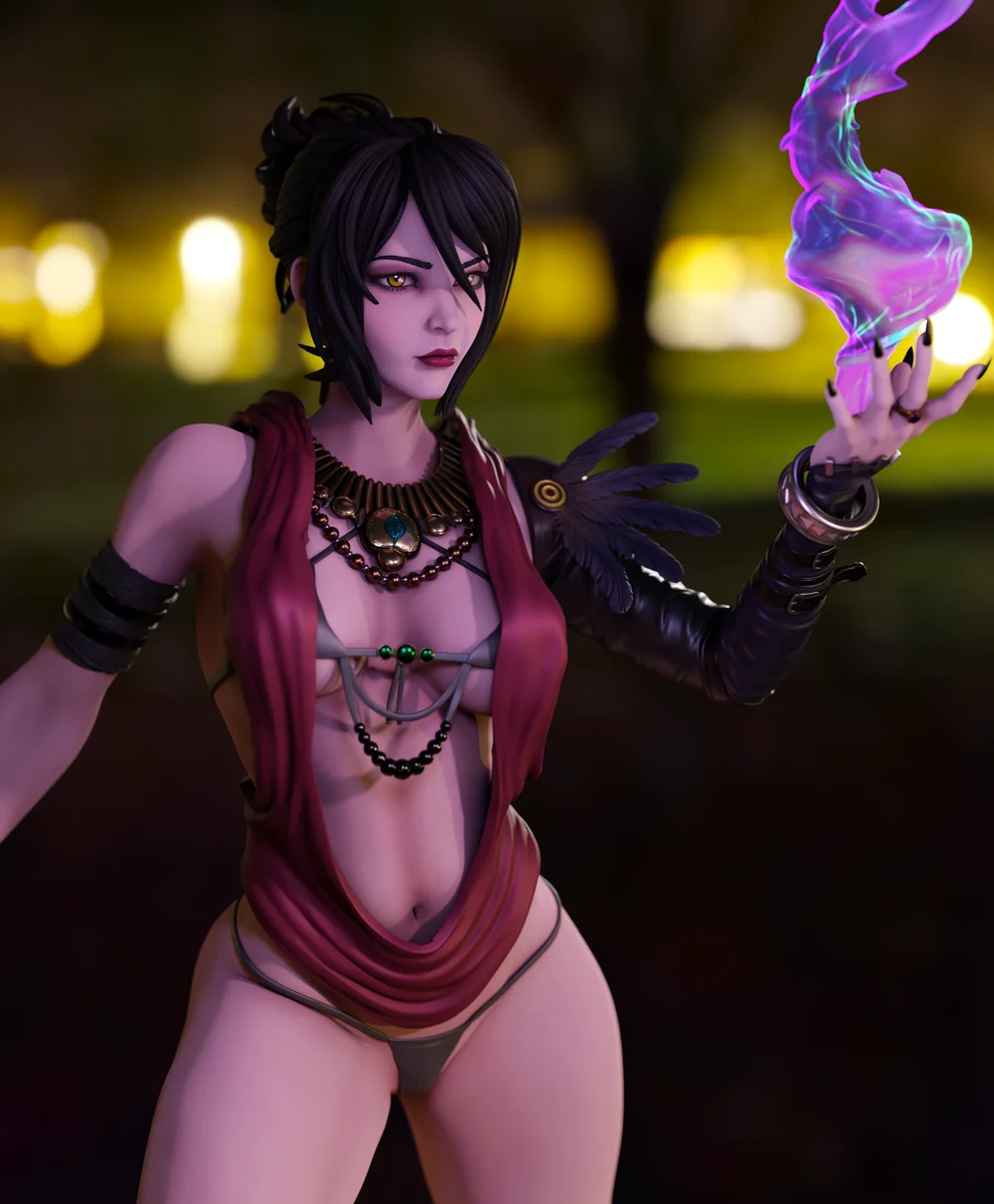 Morrigan | Fan Art | 3D Printed Resin Model Garage Kit | *Un-Painted* | Momoji 10