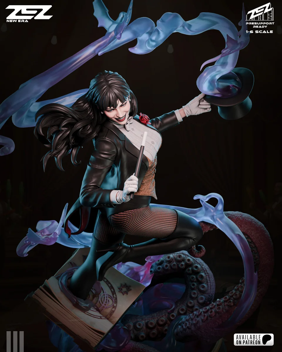 Zatanna | Fan Art | 3D Printed Resin Model Garage Kit | *Un-Painted* | ZEZ Studio 11