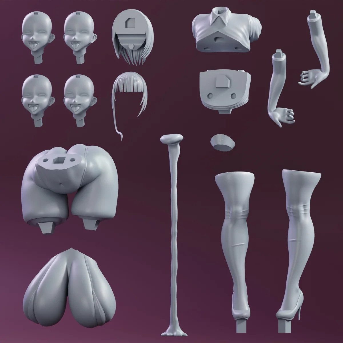 Naughty Nurse | Fan Art | 3D Printed Resin Model Garage Kit | *Un-Painted* | KiTNo 7