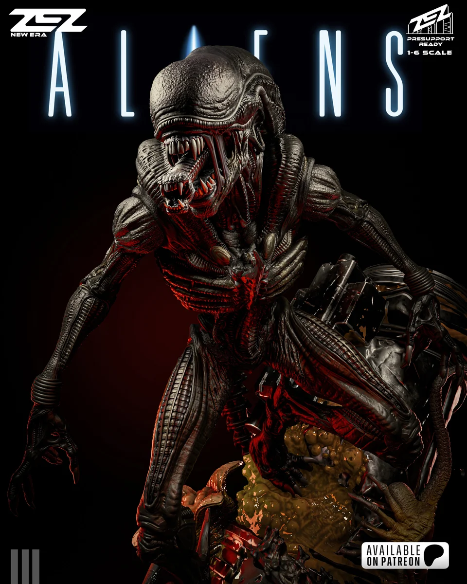 Xenomorph | Fan Art | 3D Printed Resin Model Garage Kit | *Un-Painted* | ZEZ Studio 14