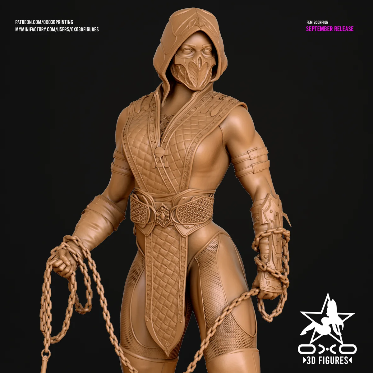 Female Scorpion | Fan Art | 3D Printed Resin Model Garage Kit | *Un-Painted* | OXO3D 6