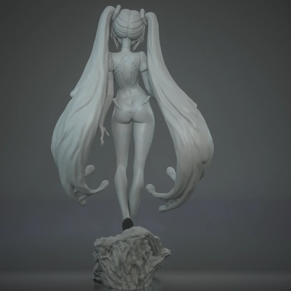 Venom Hatsune Miku | Fan Art | 3D Printed Resin Model Garage Kit | *Un-Painted* | Inari Figure 8
