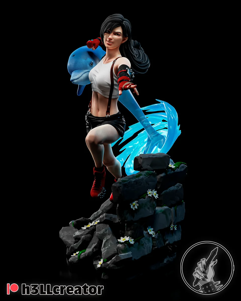 Tifa Lockhart | Fan Art | 3D Printed Resin Model Garage Kit | *Un-Painted* | H3LL Creator