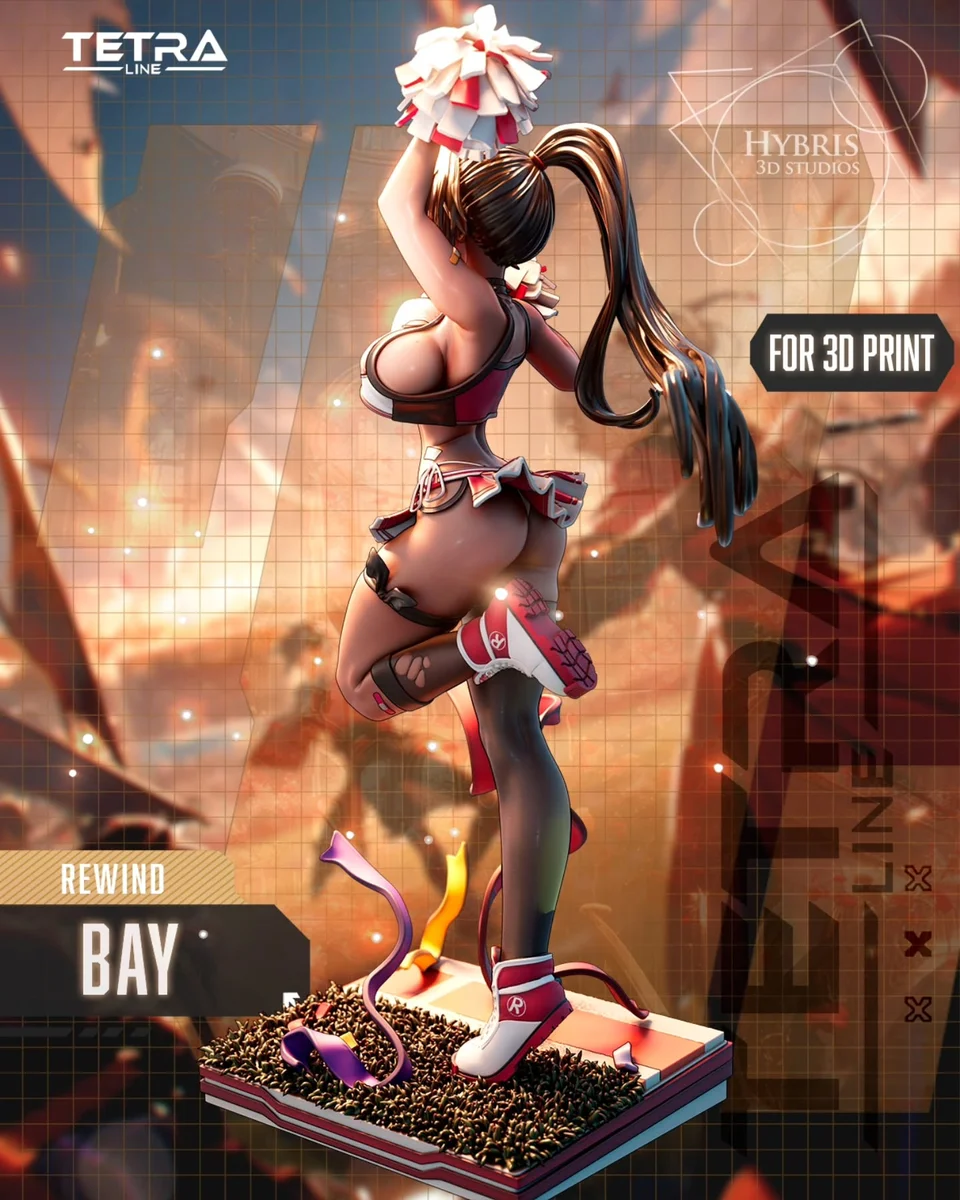 Bay (Cheerleader) | Fan Art | 3D Printed Resin Model Garage Kit | *Un-Painted* | Hybris Studios 4