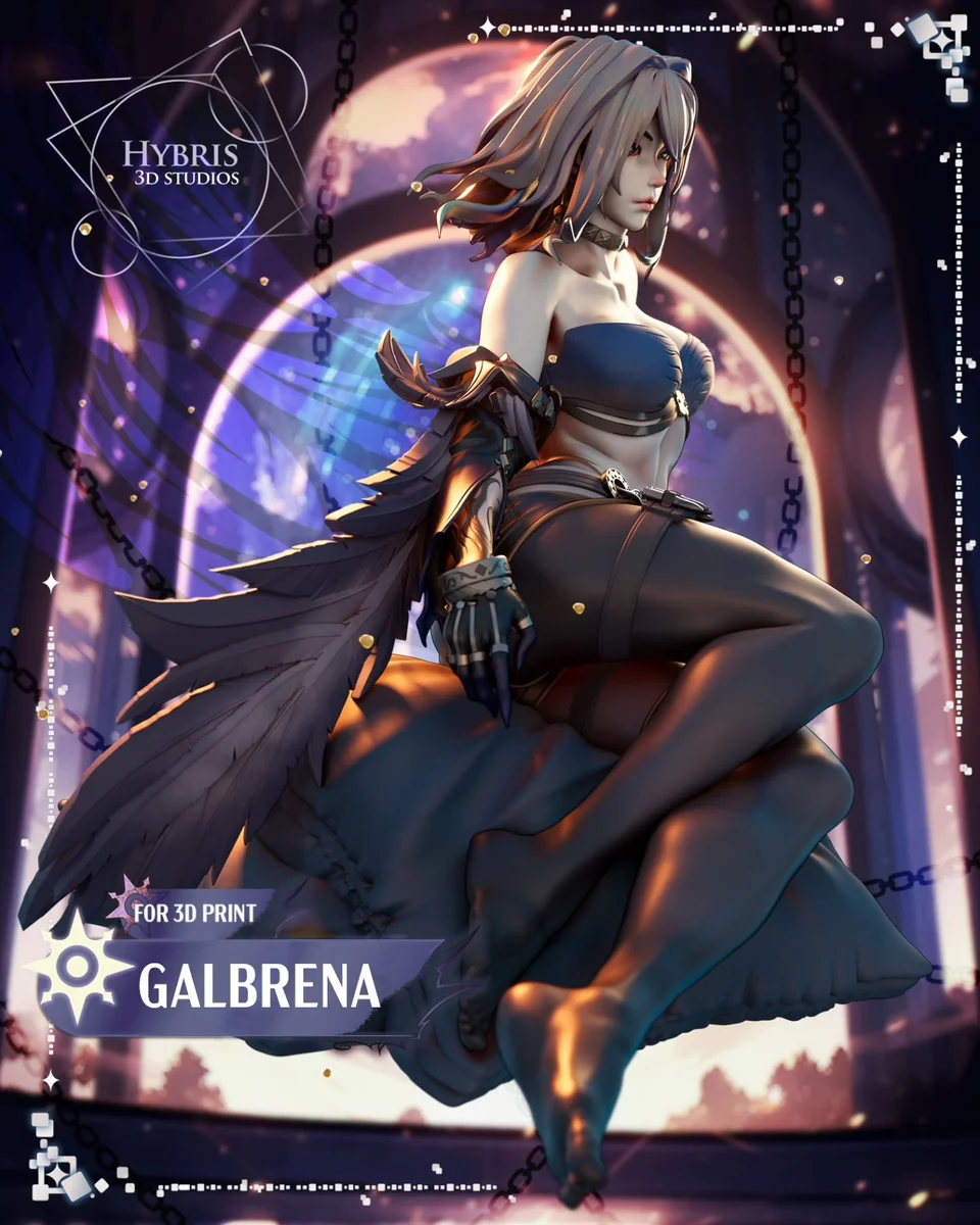 Galbrena | Fan Art | 3D Printed Resin Model Garage Kit | *Un-Painted* | Hybris Studios 3