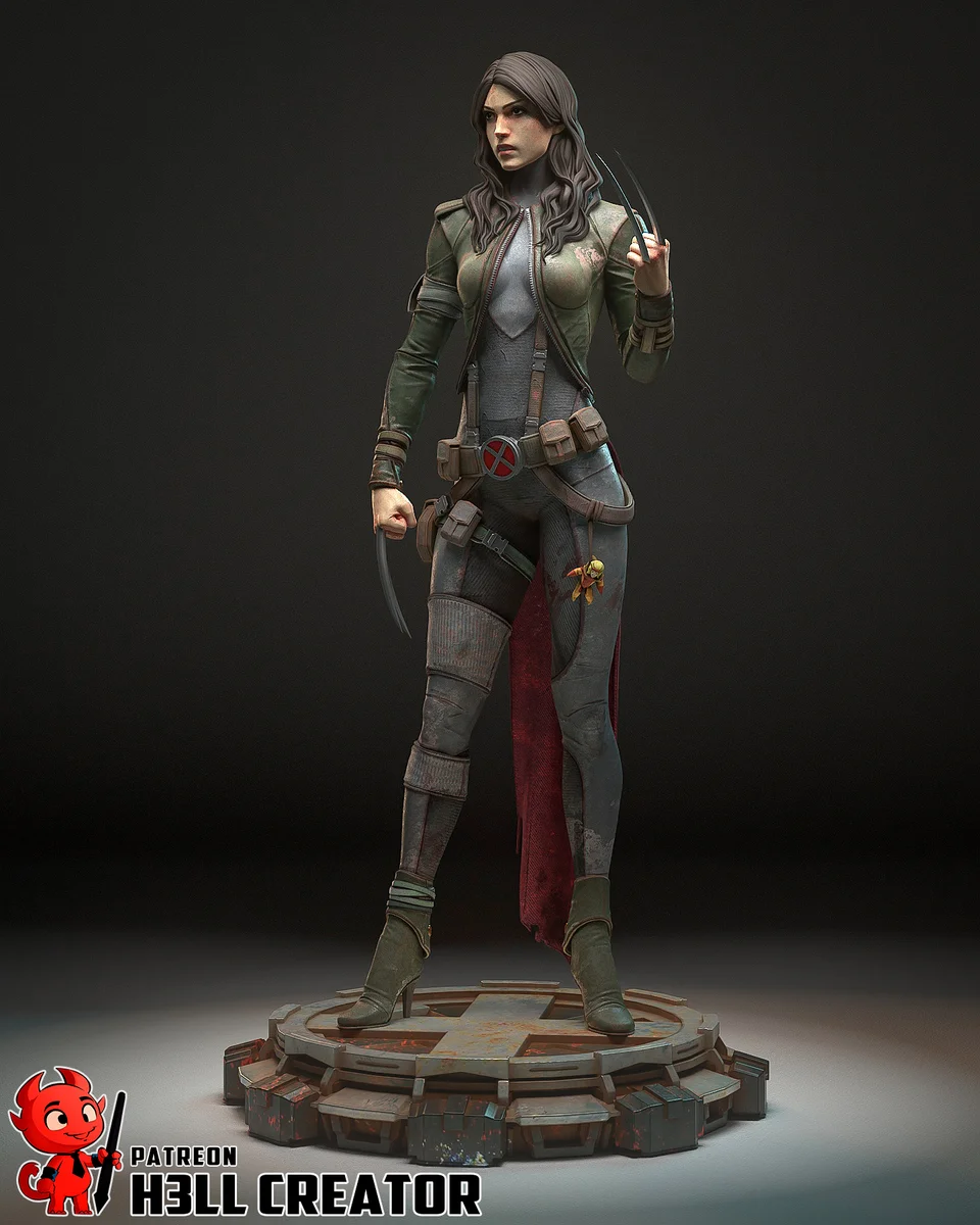 X-23 | Fan Art | 3D Printed Resin Model Garage Kit | *Un-Painted* | H3LL Creator 4