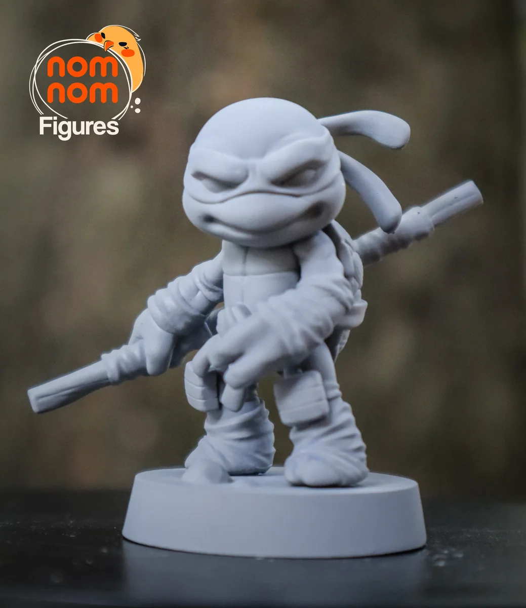 Chibi Ninja Turtles | Fan Art | 3D Printed Resin Model Garage Kit | *Un-Painted* | Nomnom 10