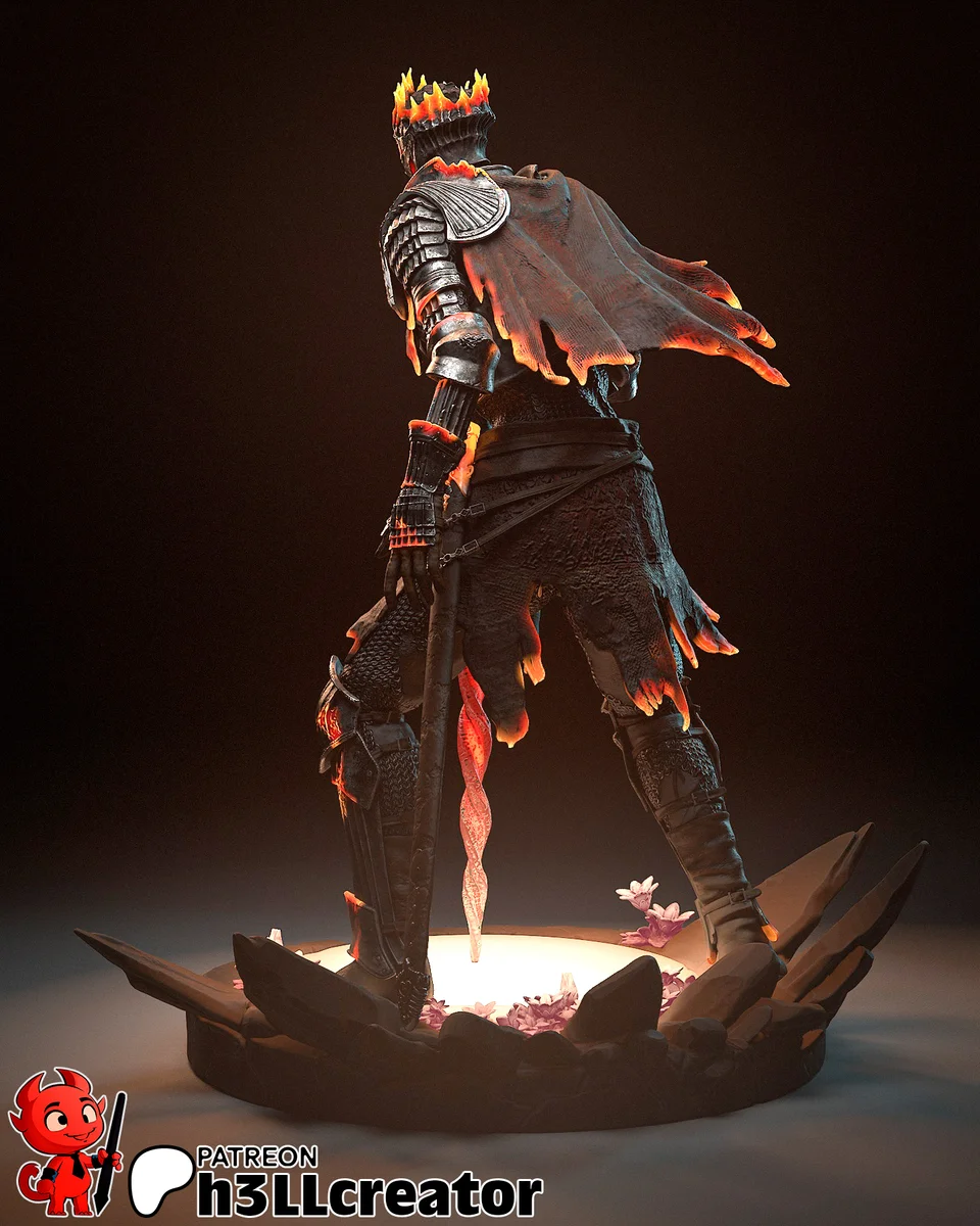 Soul of Cinders | Fan Art | 3D Printed Resin Model Garage Kit | *Un-Painted* | H3LL Creator 12