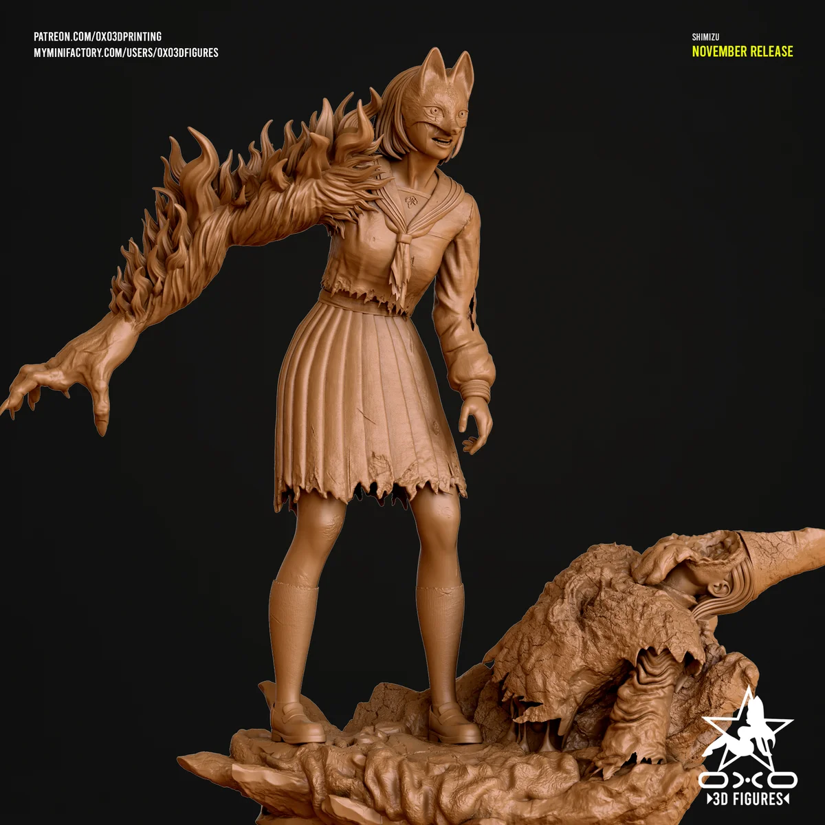 Shimizu Hinako | Fan Art | 3D Printed Resin Model Garage Kit | *Un-Painted* | OXO3D 6