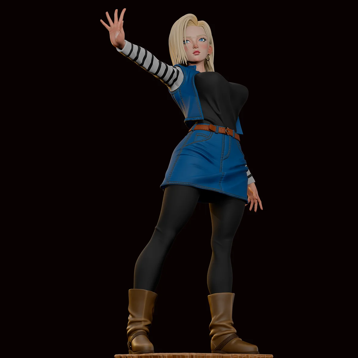 Android 18 | Fan Art | 3D Printed Resin Model Garage Kit | *Un-Painted* | Momoji 5