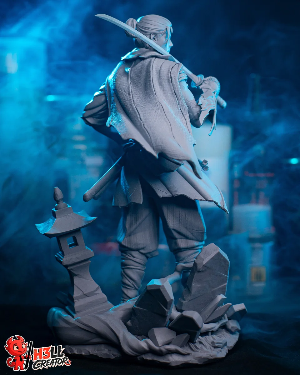 Musashi | Fan Art | 3D Printed Resin Model Garage Kit | *Un-Painted* | H3LL Creator 12