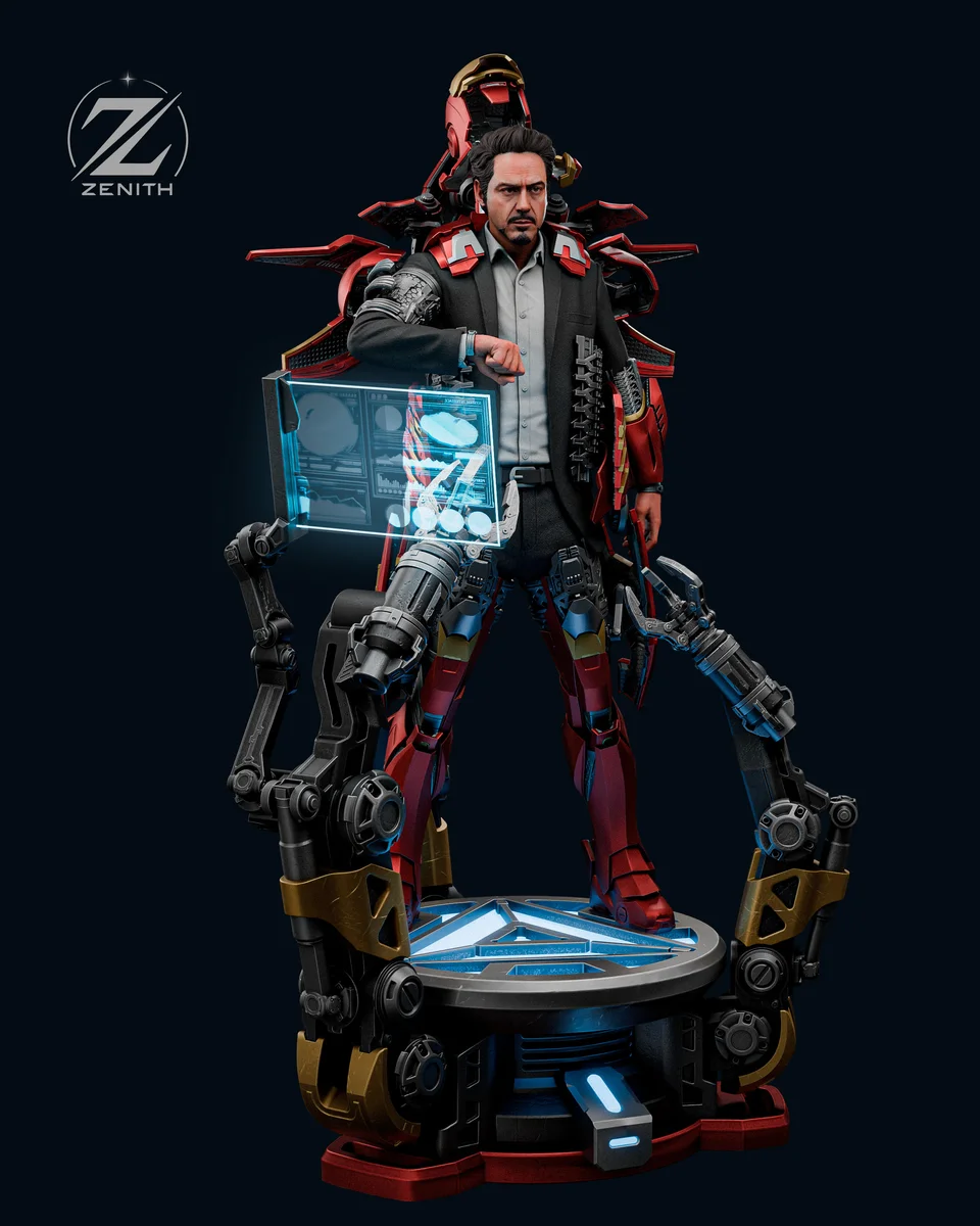 Tony Stark | Fan Art | 3D Printed Resin Model Garage Kit | *Un-Painted* | Zenith Studios 8