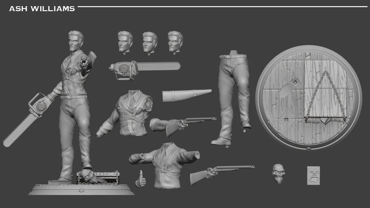 Ash Williams | Fan Art | 3D Printed Resin Model Garage Kit | *Un-Painted* | Inaki Sculpts 7